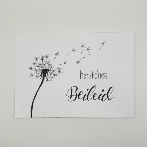 Herzliches Beileid Pusteblume