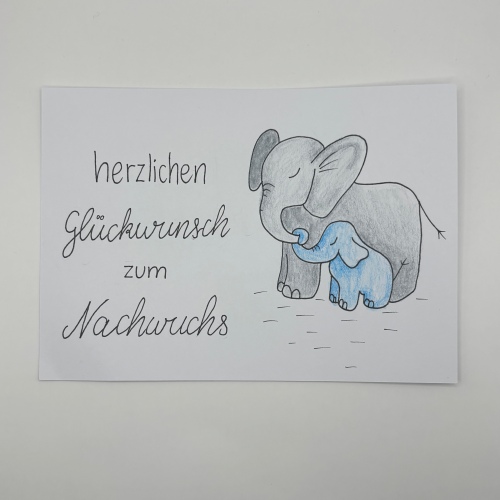 Geburt blauer Elefant